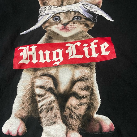 HUG LIFE Kitty Cat T-shirt by DOM Size Adult XXL - Picture 2 of 4